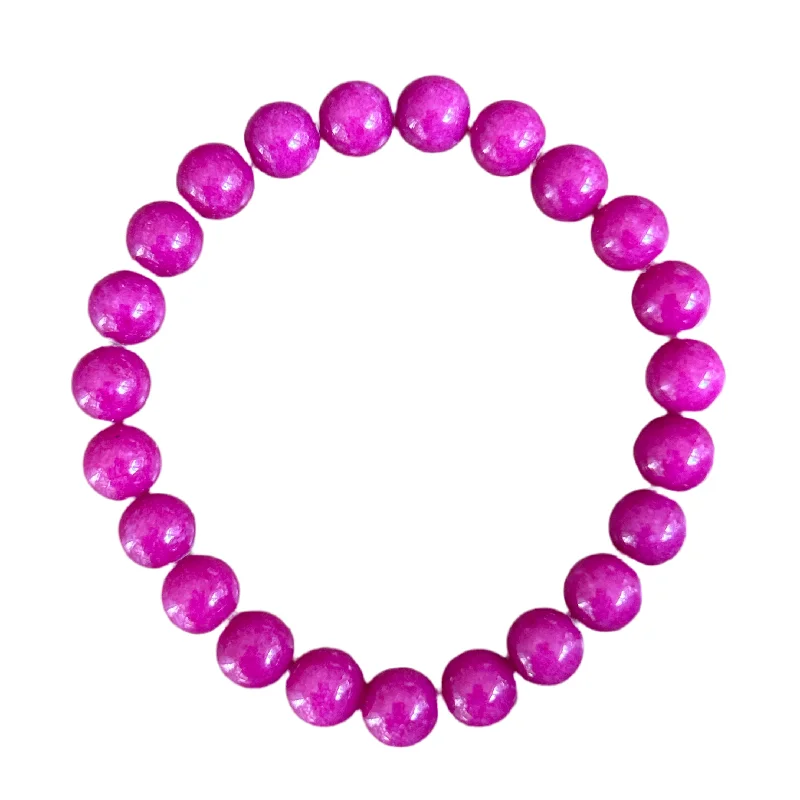 bendable beaded bracelet-Amethyst Jade 8mm Bracelet