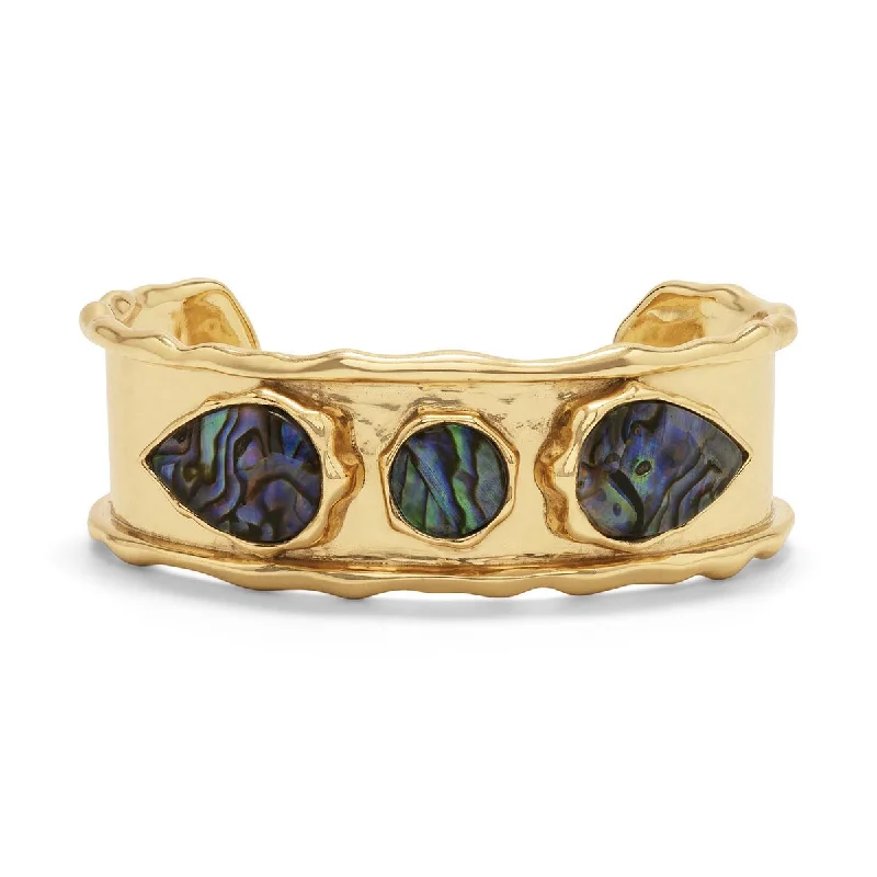 frond link bracelet-Aurora Cuff - Abalone