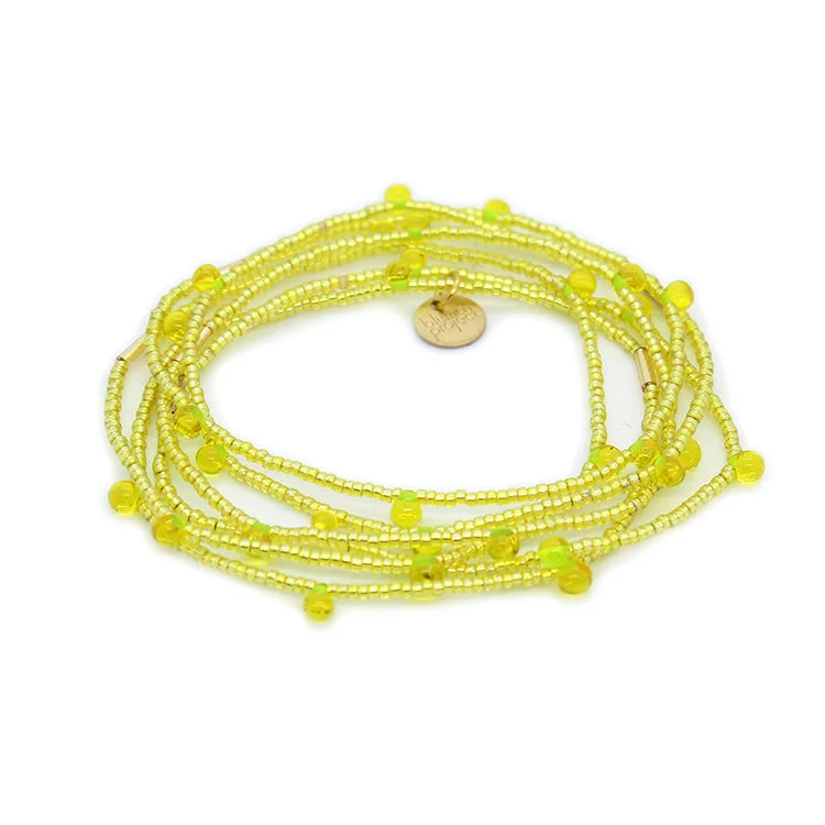 knotted love bracelet-Candy Bracelets / Set of 6 / Lime