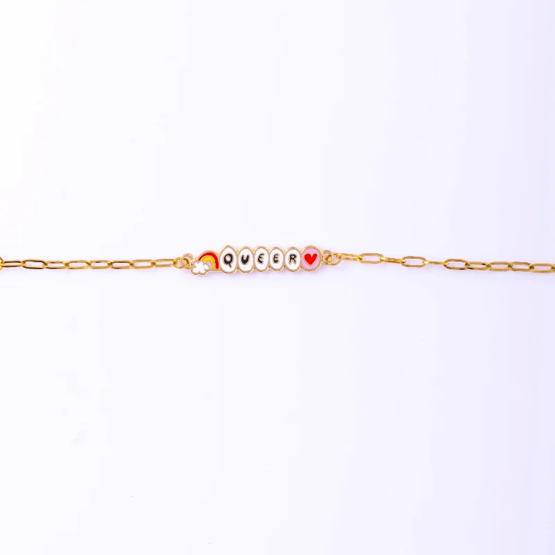 ruby chain bracelet-Queer Bracelet