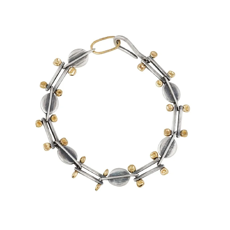 urban satin bracelet-Desert Deco Chain Bracelet - 18k and Sterling Silver