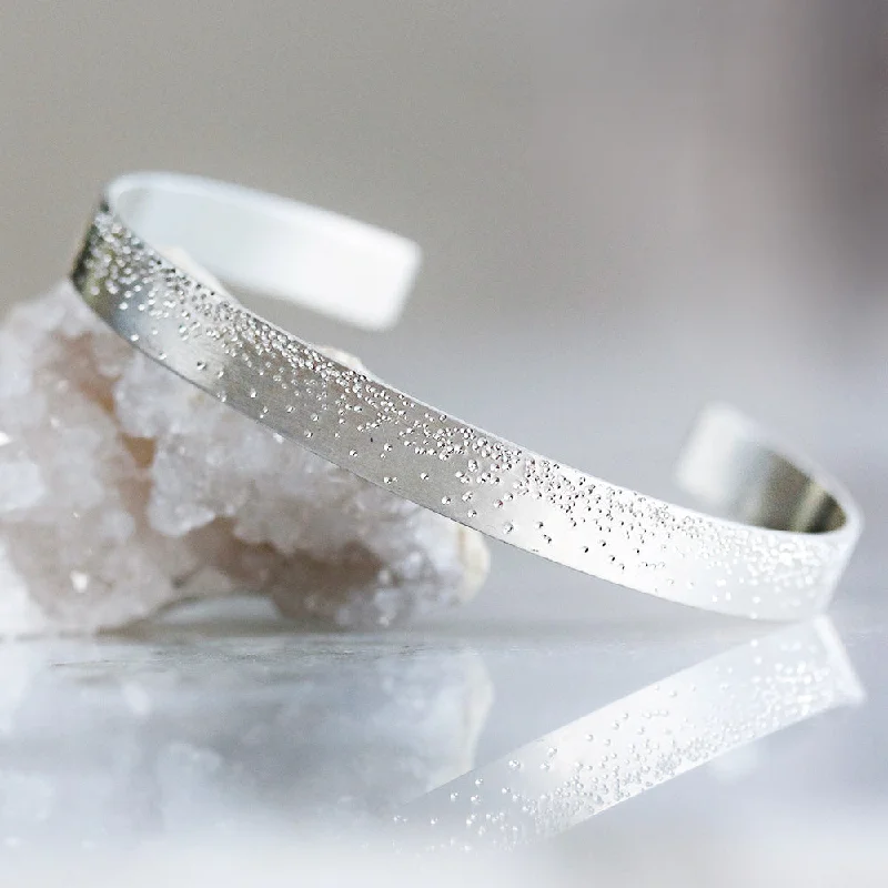 bendable charm bracelet-DIAMOND DUSTED GRAND CUFF