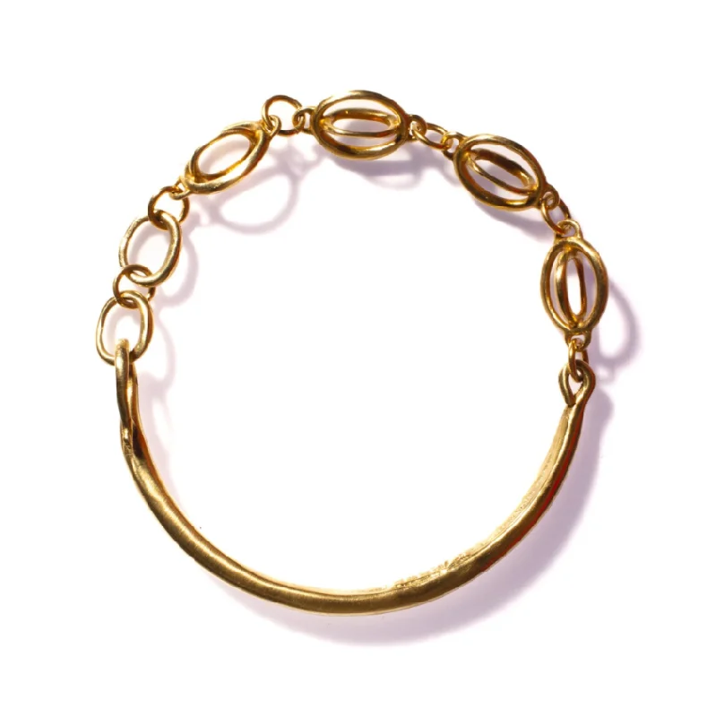 rose gold ten-layer bracelet-ENCOMPASS ELLIPSE LINKED BRACELET