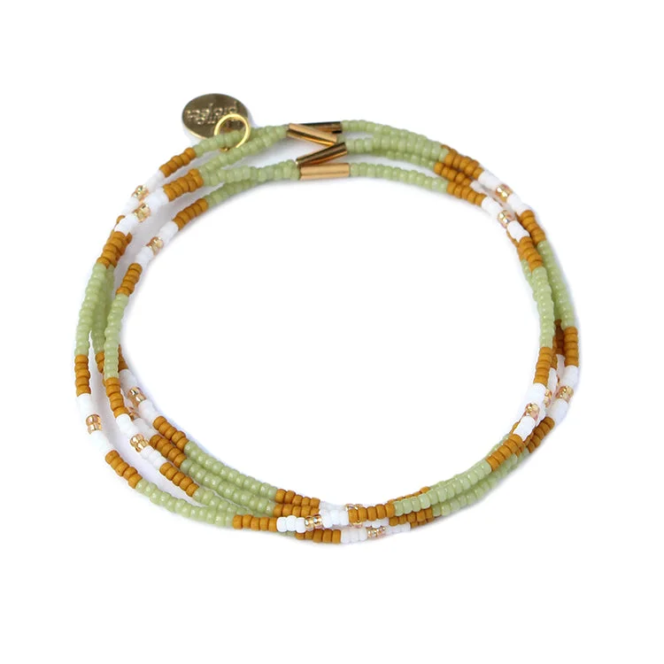 elegant modern bracelet-Eva Bracelets Set of 4 / Pistachio