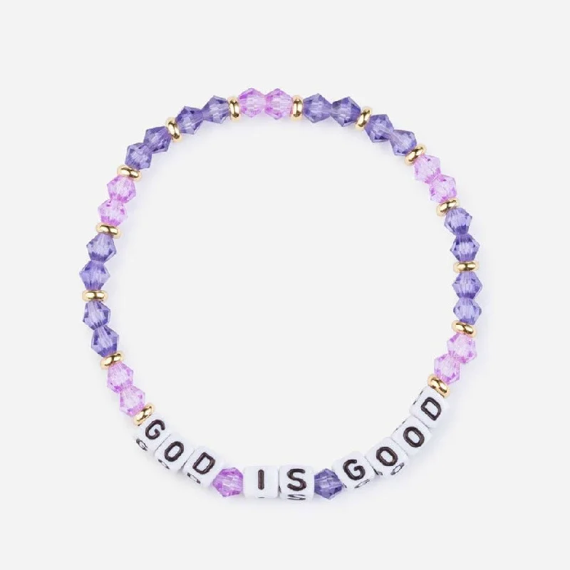 wanderlust beaded bracelet-God is Good Letter Bracelet