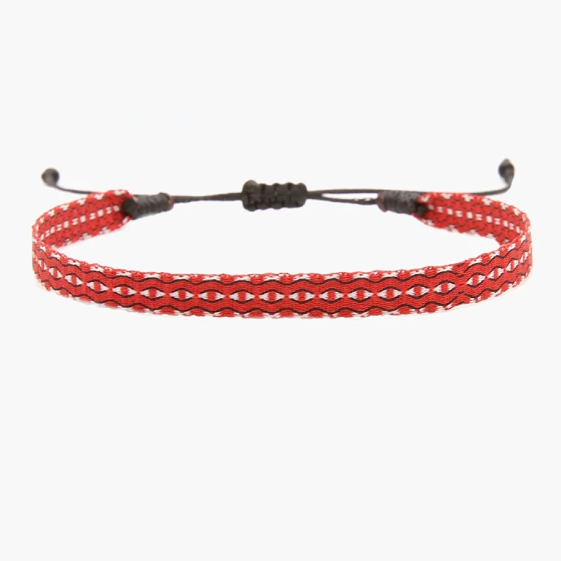 flow charm bracelet-Handmade Purnama Bracelet (Red/Black/White)