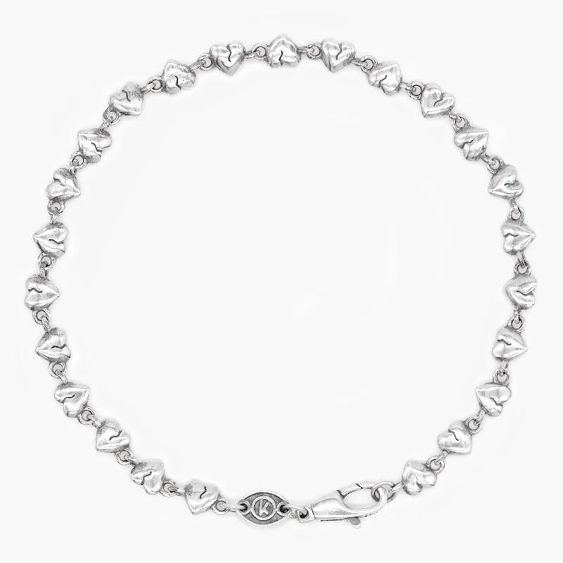 bendable infinity bracelet-Heartbreak Sterling Silver Chain Bracelet