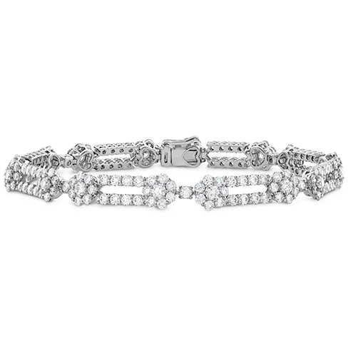 leafy-inspired chain bracelet-Hearts On Fire Beloved Double Link Diamond Bracelet