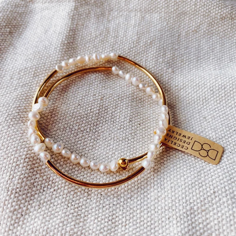 wanderlust beaded bracelet-Hepburn Double Wrap Bracelets