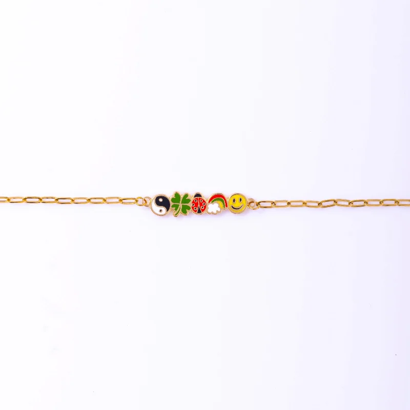 knotted gold bracelet-Lucky Charms Bracelet