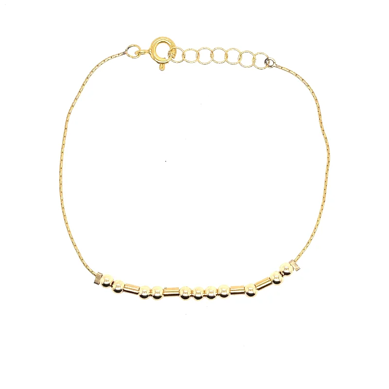 tarnished gold bracelet-Morse Code Bracelet