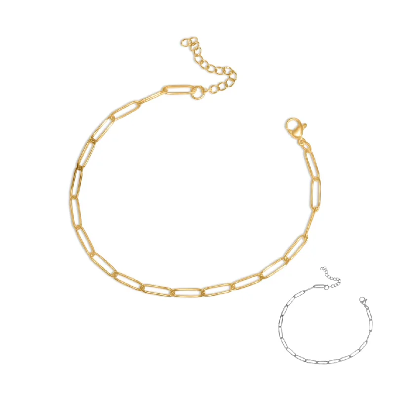 uncut gold bracelet-Oval Chain Bracelet