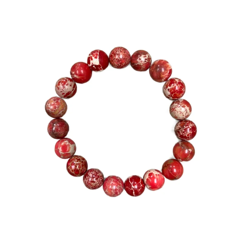 urban midnight bracelet-Red African Sea Sediment 10mm Plain