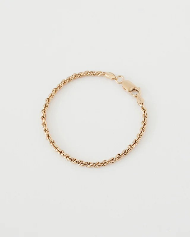 ridged silver bracelet-RAVEL BRACELET