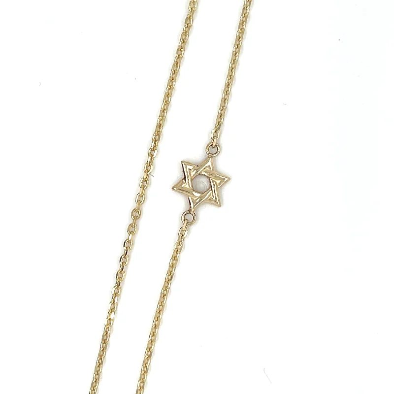 bendable birthstone bracelet-Star of David Bracelet 14k