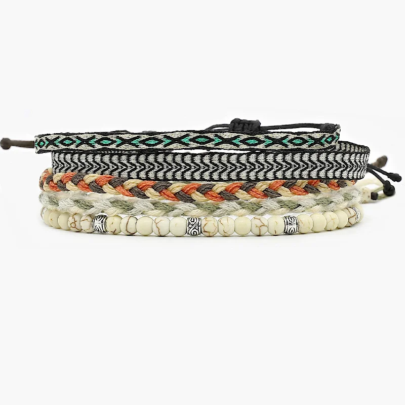 wanderlust beaded bracelet-The Ajaccio Stack