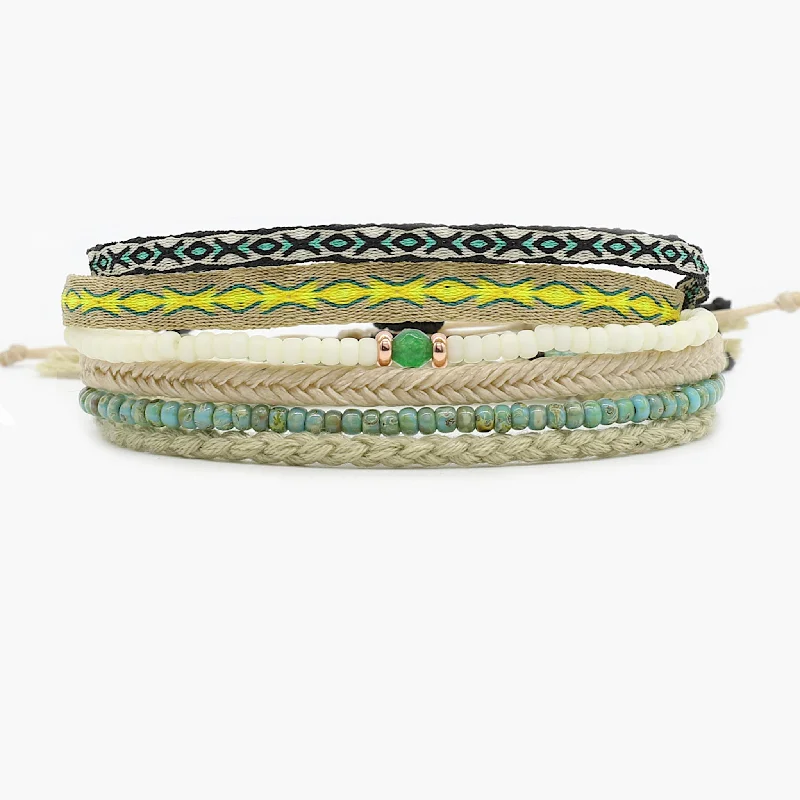 wanderlust beaded bracelet-The Casablanca Stack