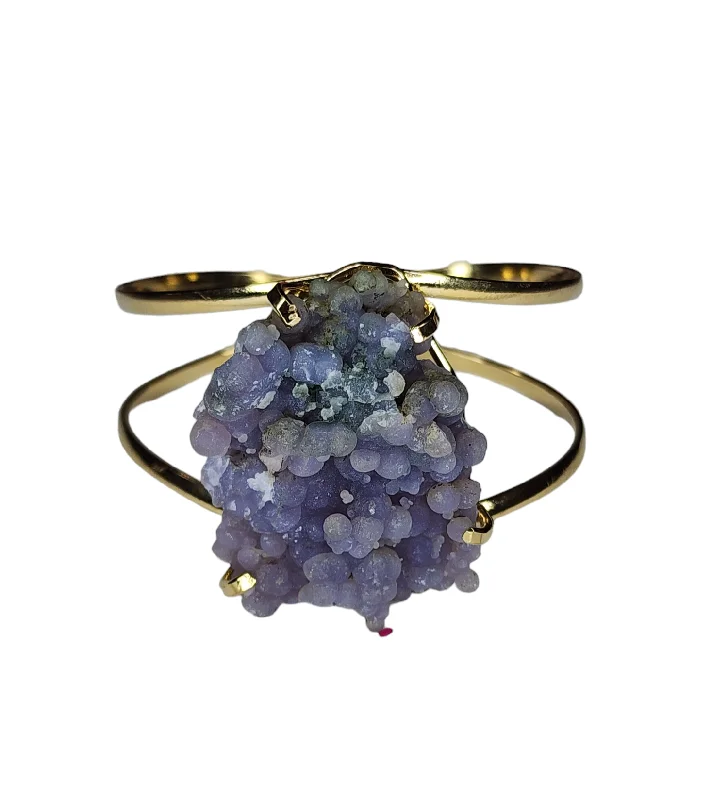 flow-shaped bangle bracelet-The Grace Grape Agate Cuff Bracelet Collection