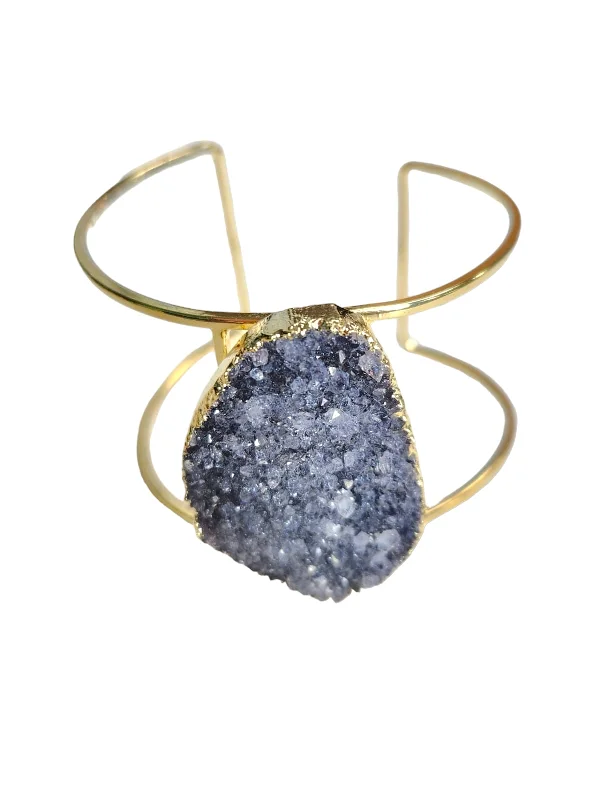 custom cosmos bracelet-The Jayla Druzy Cuff Collection