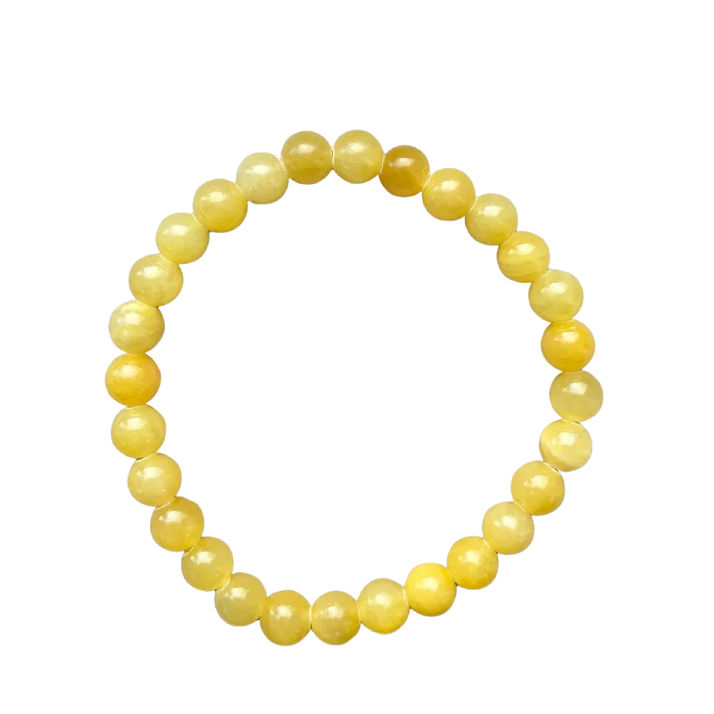 custom cosmos bracelet-Yellow Mountain Jade 6mm