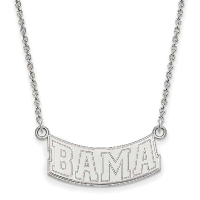 wanderlust turquoise chain necklace-10k White Gold U of Alabama Small Pendant Necklace