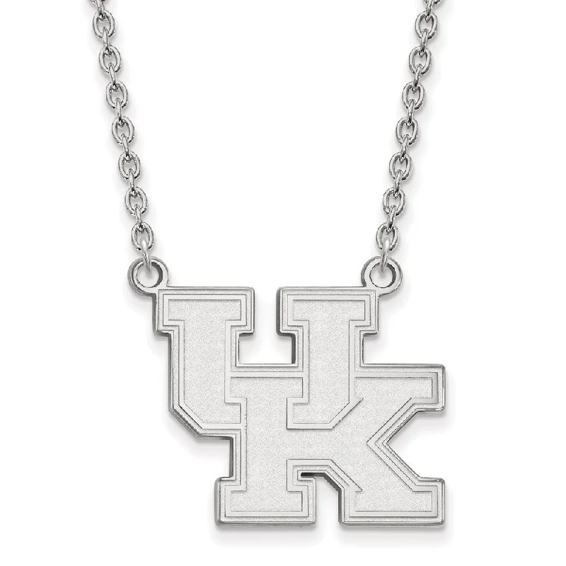 knotted love necklace-10k White Gold U of Kentucky Large 'UK' Pendant Necklace