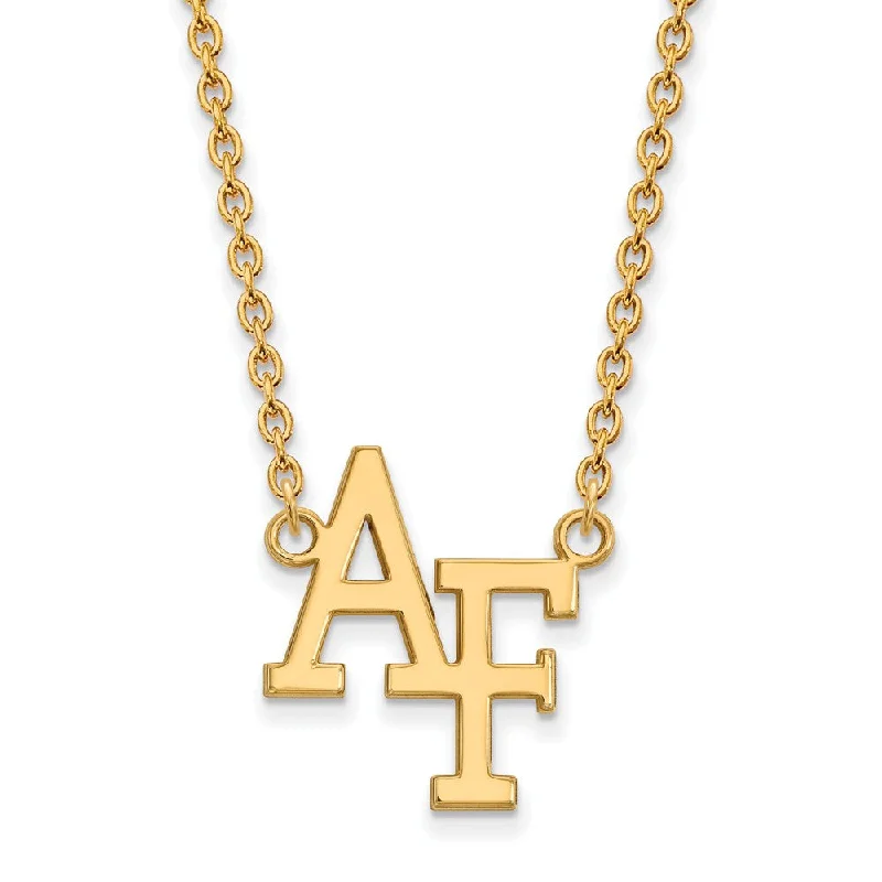 retro sapphire necklace-10k Yellow Gold Air Force Academy Large Pendant Necklace