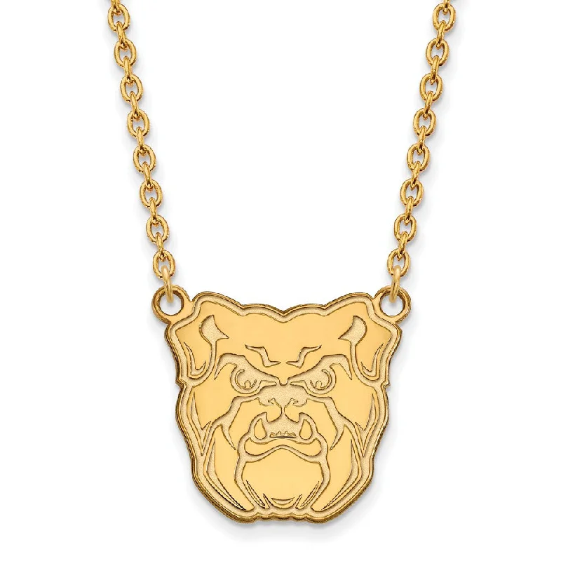 10k Yellow Gold Butler U Large Pendant Necklace