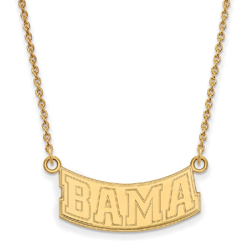 10k Yellow Gold U of Alabama Small Pendant Necklace