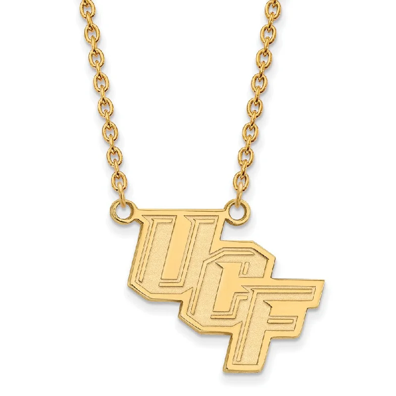 14k Gold Plated Silver Central Florida Lg Pendant Necklace