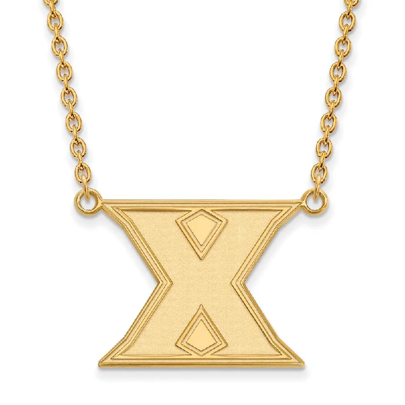 pearl braided necklace-14k Gold Plated Silver Xavier U Large Initial X Pendant Necklace