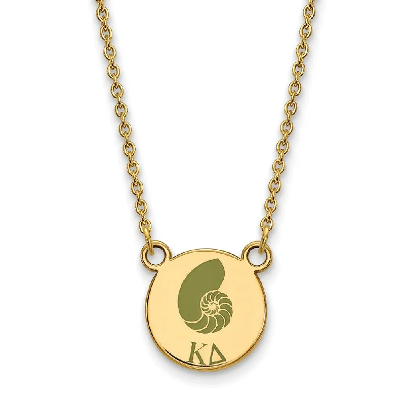 14K Plated Silver Kappa Delta Small Enamel Necklace