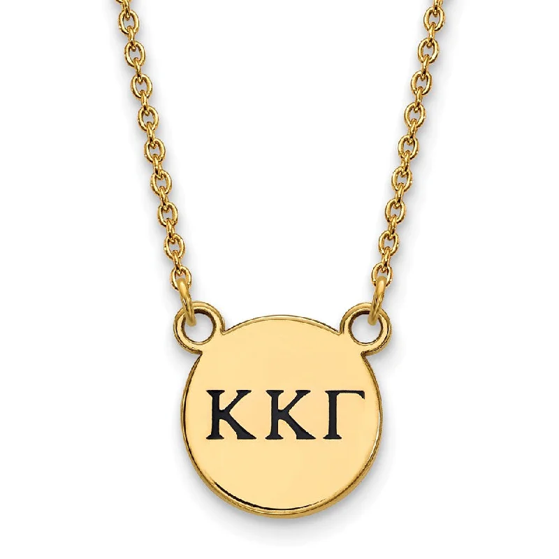 urban midnight necklace-14K Plated Silver Kappa Kappa Gamma Sm Enamel Greek Letters Necklace