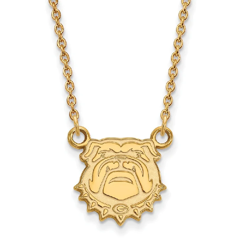 14k Yellow Gold U of Georgia Small Pendant Necklace