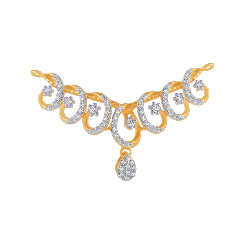 heavy statement necklace-18KT (750) Yellow Gold And Solitaire Pendant For Women