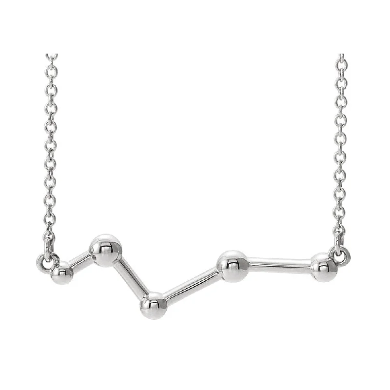 Sterling Silver Constellation Bar Necklace, 18 Inch