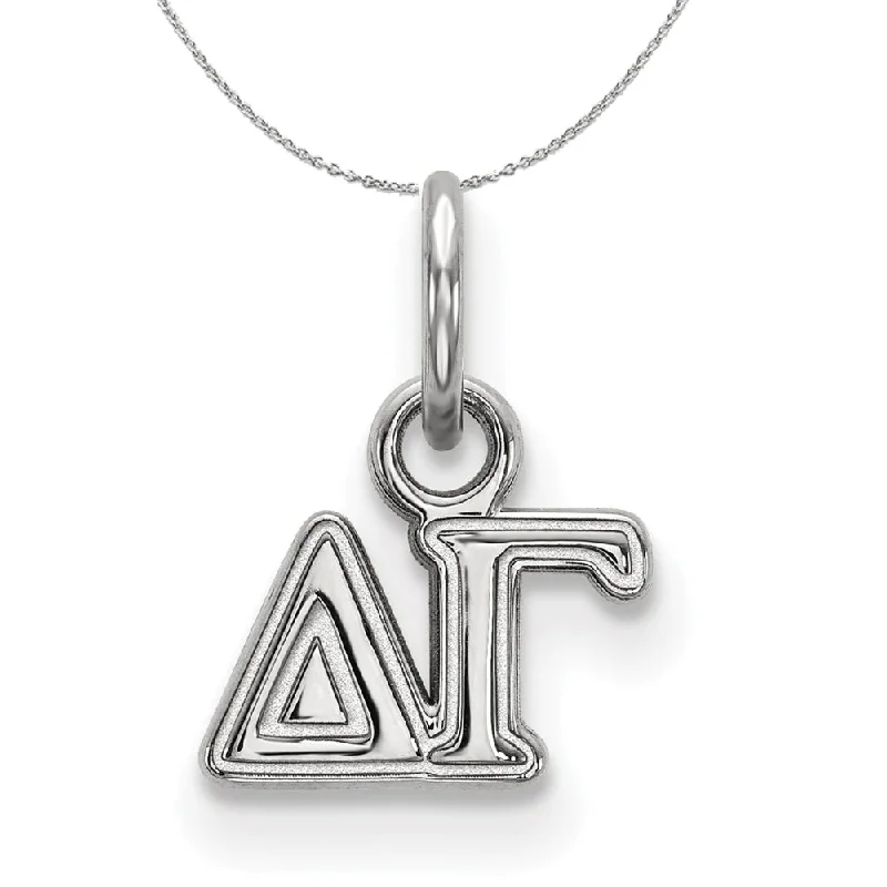 Sterling Silver Delta Gamma XS (Tiny) Greek Necklace