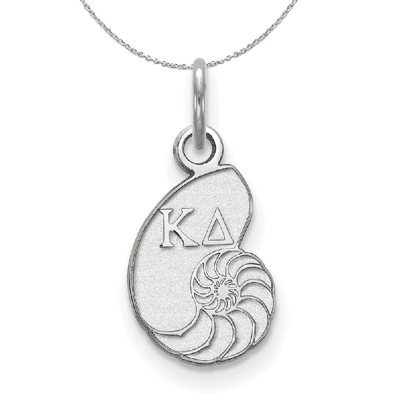 knotted gold necklace-Sterling Silver Kappa Delta XS (Tiny) Pendant Necklace