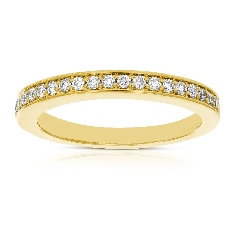 elegant design ring-1/5 cttw Diamond Wedding Band in 10K Yellow Gold