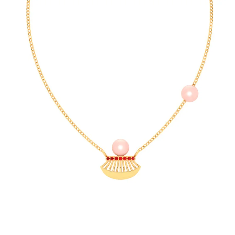 custom cosmos necklace-18k Gold And Pearl Necklace From Online Exclusive Collection