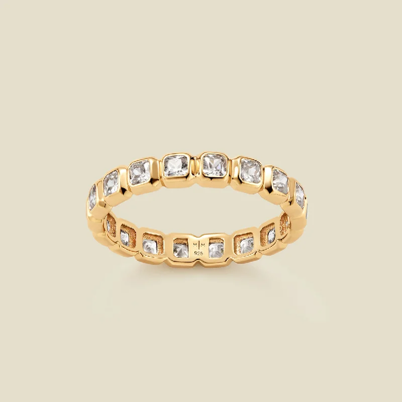 ten-gem ring-April Birthstone Eternity Ring