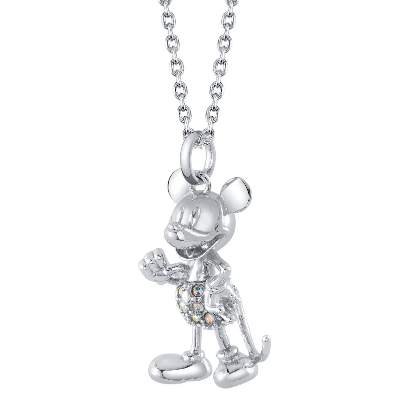 knotted love necklace-Disney X RockLove DISNEY100 Crystal Mickey Mouse Necklace