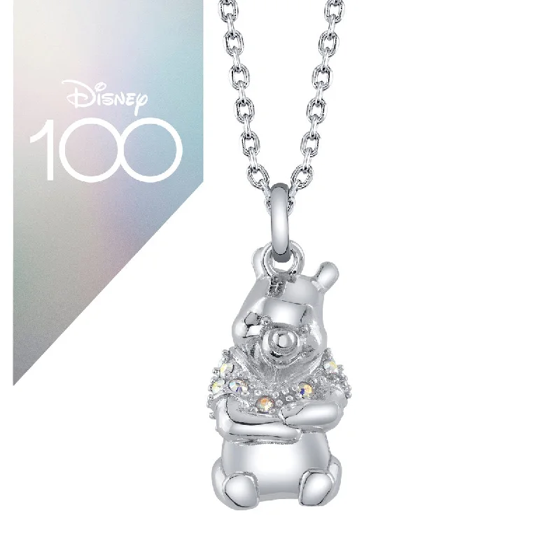 custom name necklace-Disney X RockLove DISNEY100 Crystal Winnie the Pooh Necklace