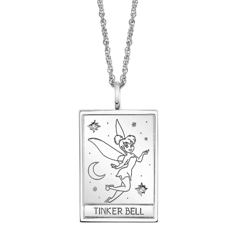 thin couple necklace-Disney X RockLove PETER PAN Tinker Bell Tablet Necklace