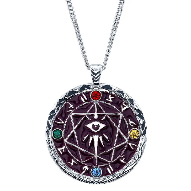 braided pendant necklace-Dungeons and Dragons X RockLove Warlock Medallion