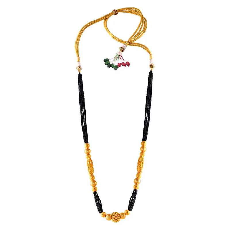 midnight diamond necklace-Exclusive Gold Mangalsutra From Our Tushi Collection