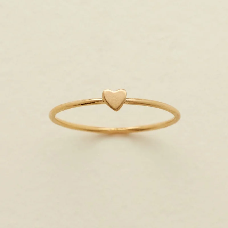 retro-style ring-Heart Stacking Ring