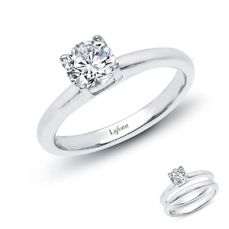 luxurious silver ring-LAFONN 1.03ct TW Solitaire Engagement Ring