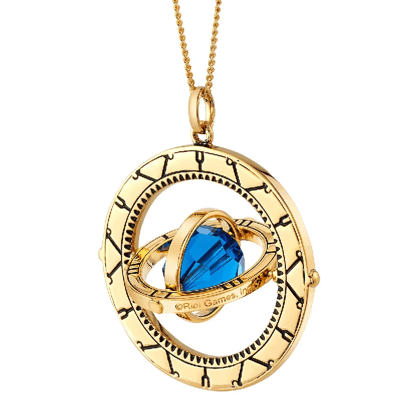 leafy-themed necklace-League of Legends X RockLove ARCANE Spinning Armillary Pendant