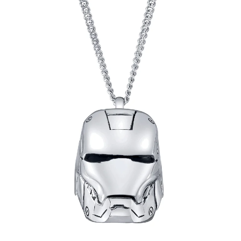 bendable friendship necklace-Marvel X RockLove INFINITY SAGA Iron Man Hinged Helmet Necklace